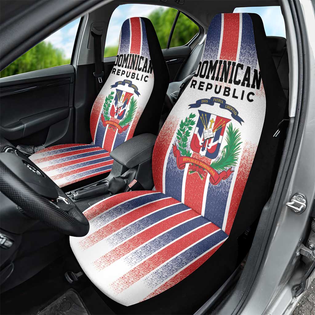 Dominican Republic Car Seat Cover Stripe Stylized