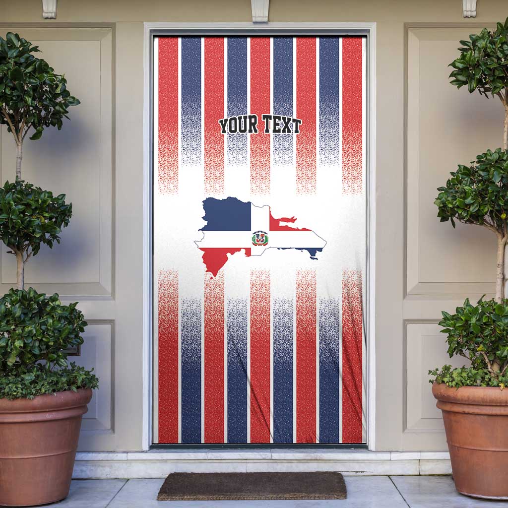 Personalized Dominican Republic Door Cover Stripe Stylized