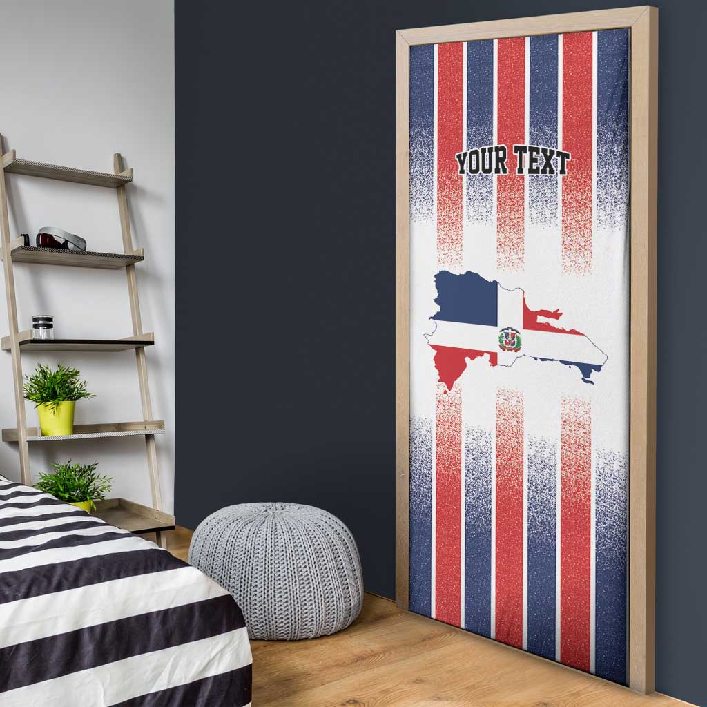 Personalized Dominican Republic Door Cover Stripe Stylized