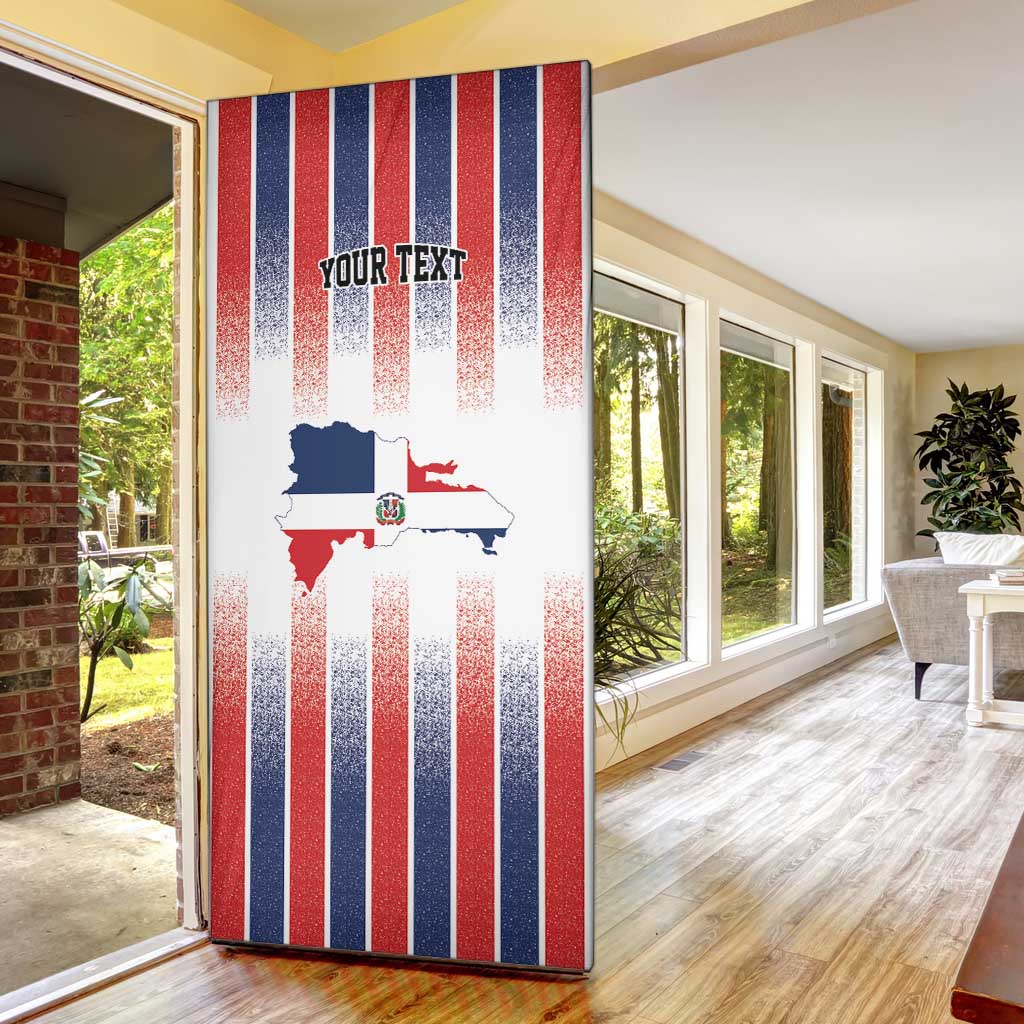 Personalized Dominican Republic Door Cover Stripe Stylized