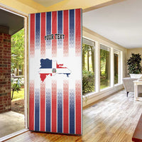 Personalized Dominican Republic Door Cover Stripe Stylized
