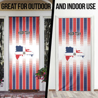 Personalized Dominican Republic Door Cover Stripe Stylized