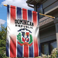 Dominican Republic Garden Flag Stripe Stylized