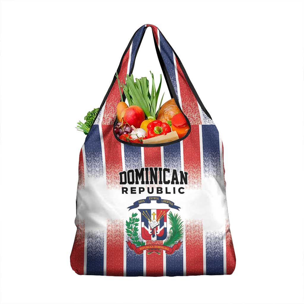 Dominican Republic Grocery Bag Stripe Stylized