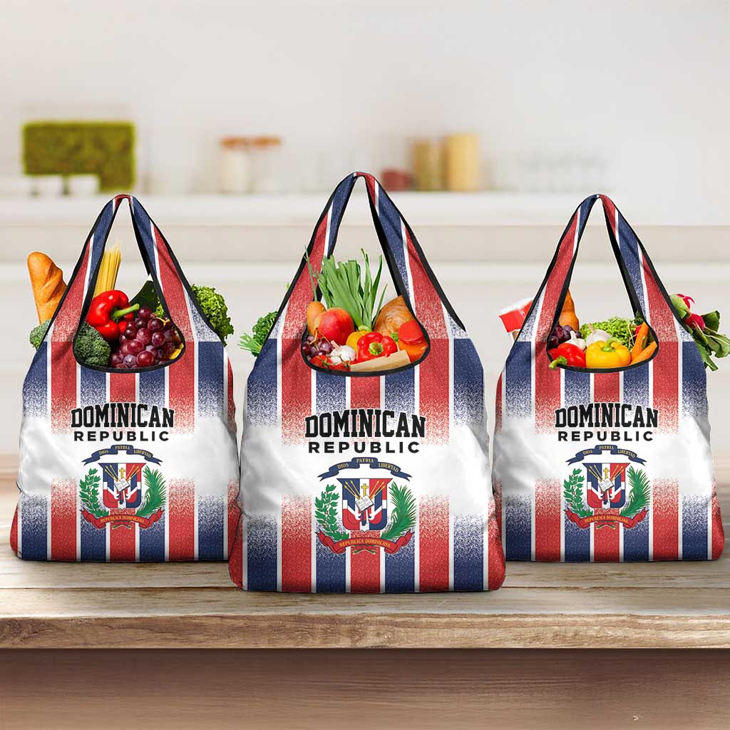 Dominican Republic Grocery Bag Stripe Stylized