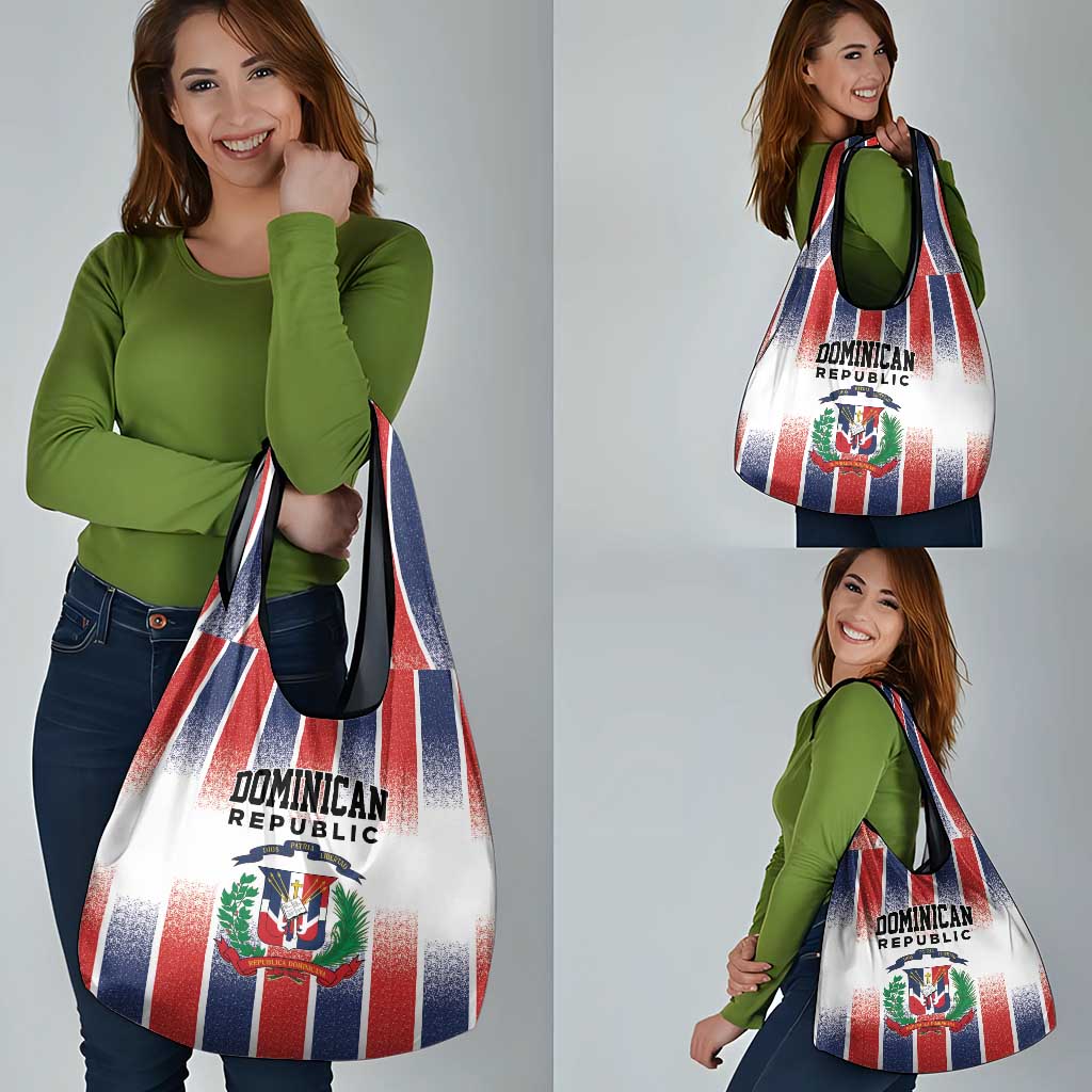 Dominican Republic Grocery Bag Stripe Stylized