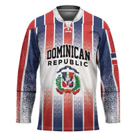 Personalized Dominican Republic Hockey Jersey Stripe Stylized