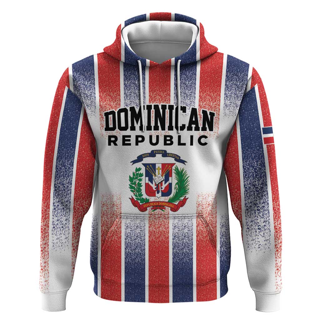 Personalized Dominican Republic Hoodie Stripe Stylized