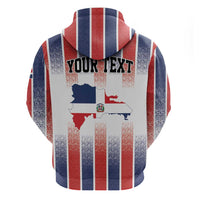 Personalized Dominican Republic Hoodie Stripe Stylized