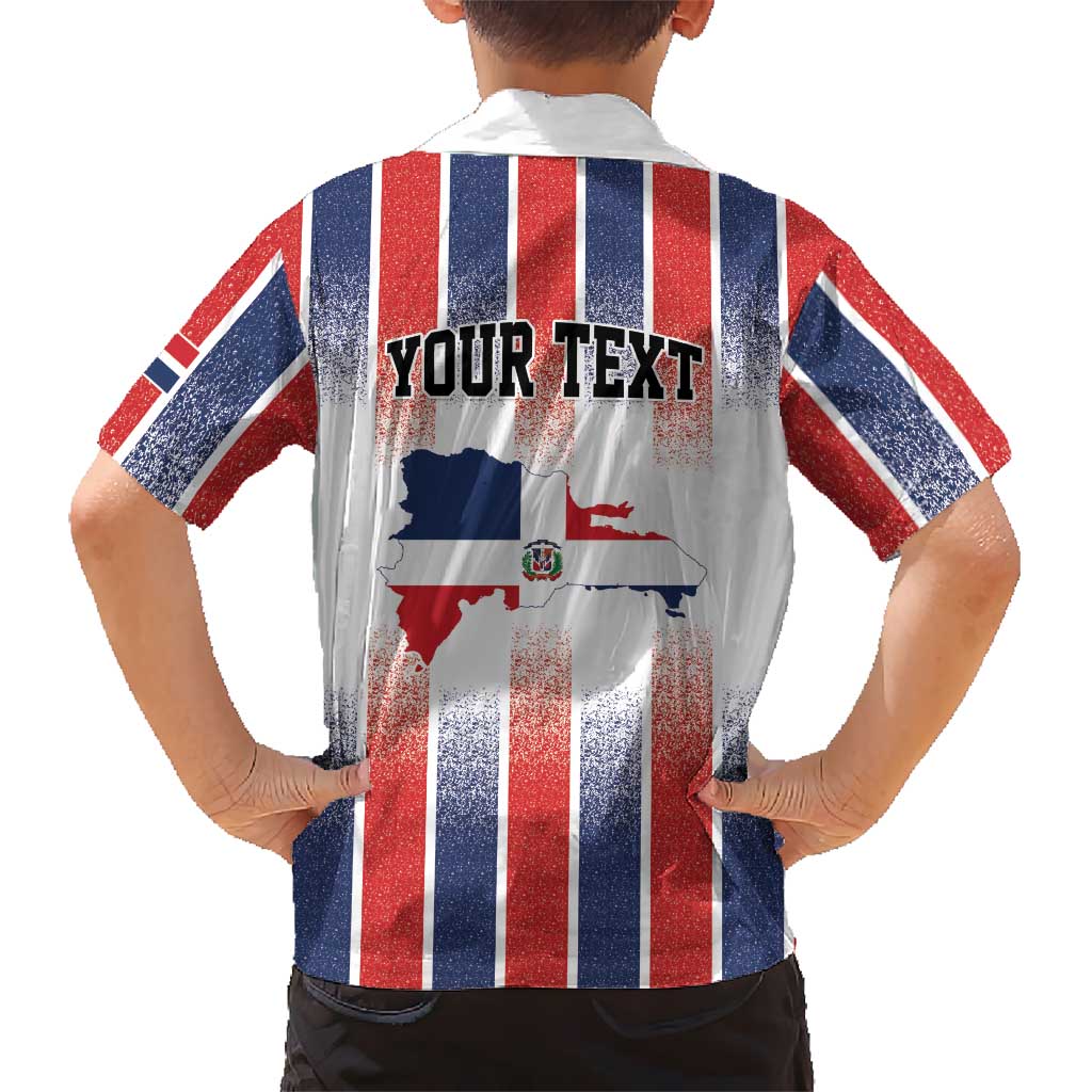 Personalized Dominican Republic Kid Hawaiian Shirt Stripe Stylized