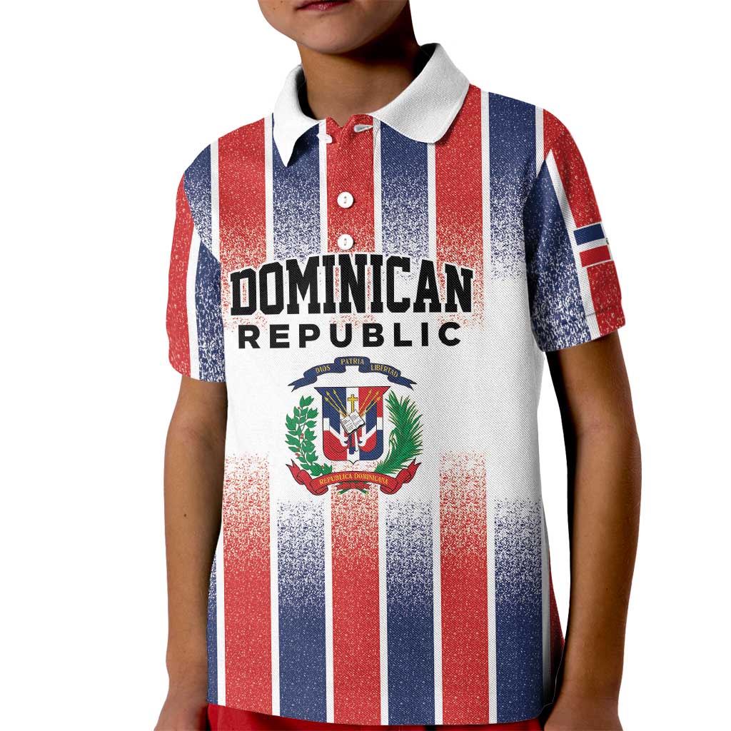 Personalized Dominican Republic Kid Polo Shirt Stripe Stylized