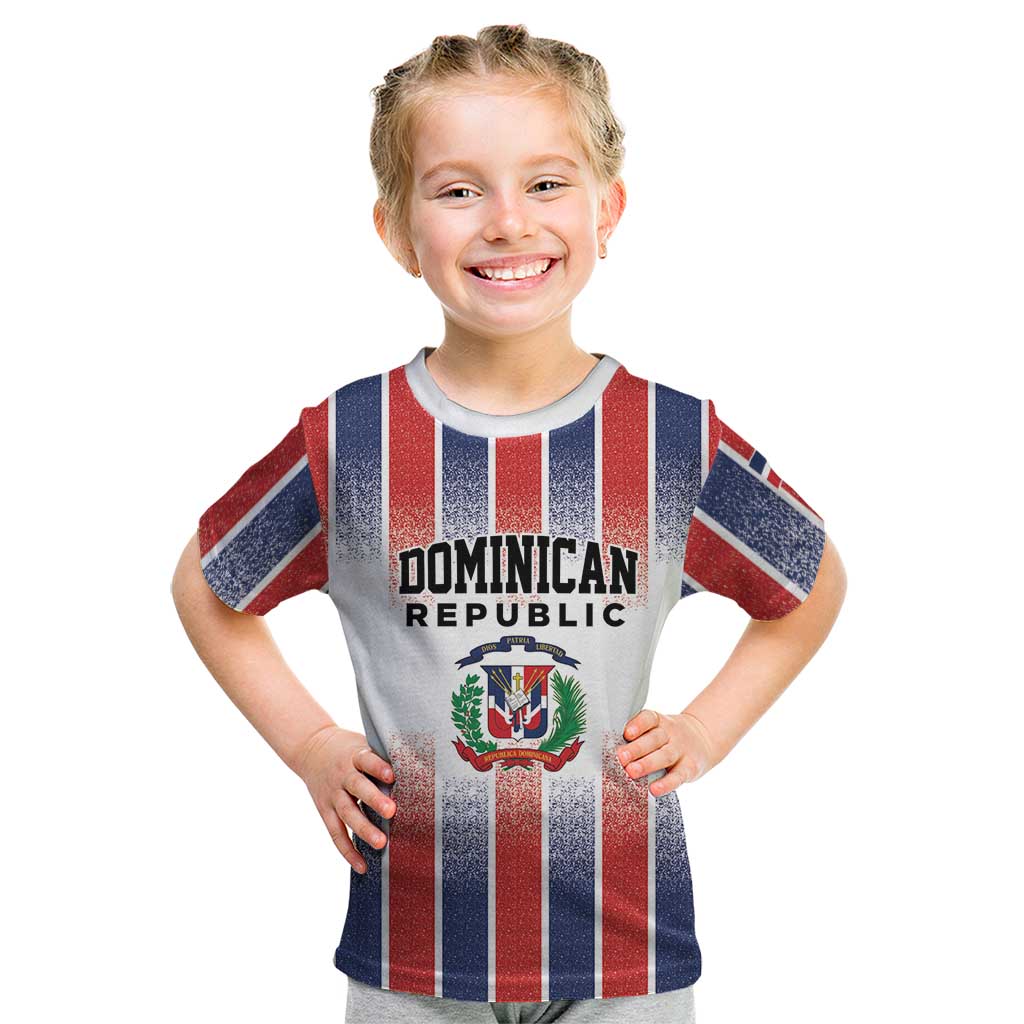 Personalized Dominican Republic Kid T Shirt Stripe Stylized