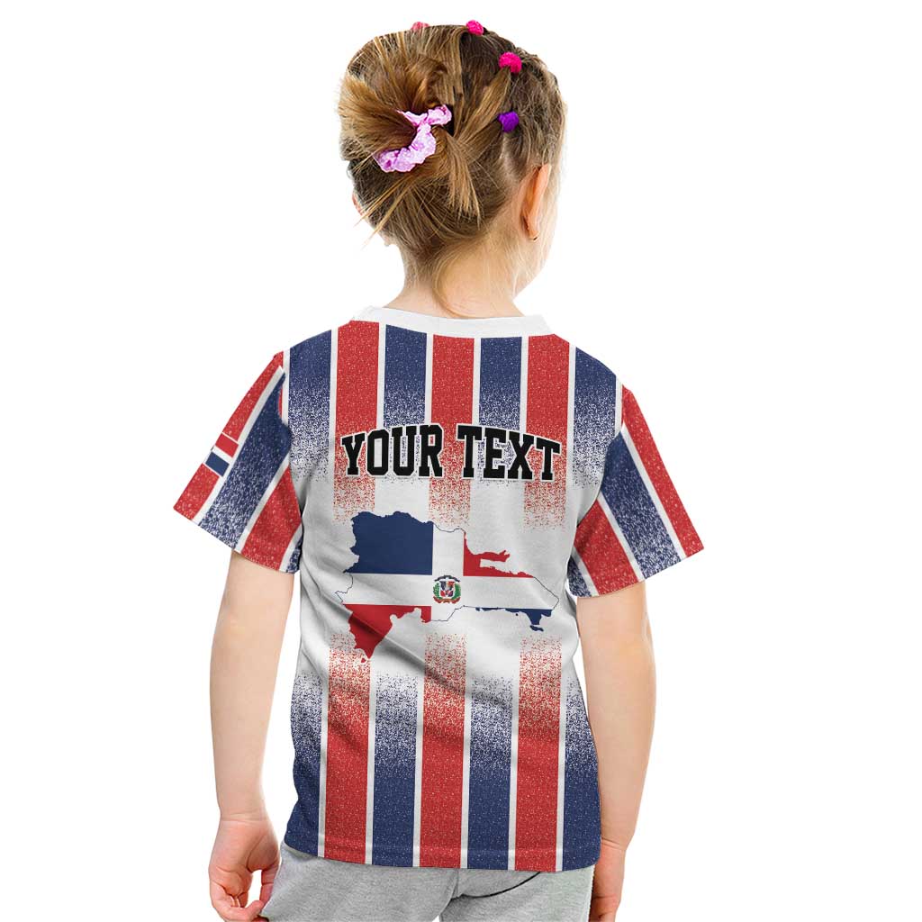 Personalized Dominican Republic Kid T Shirt Stripe Stylized