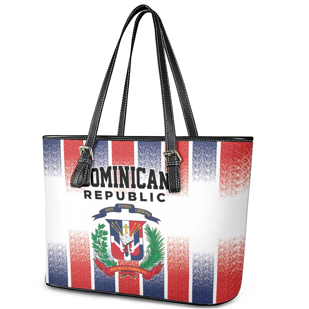 Dominican Republic Leather Tote Bag Stripe Stylized