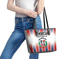 Dominican Republic Leather Tote Bag Stripe Stylized