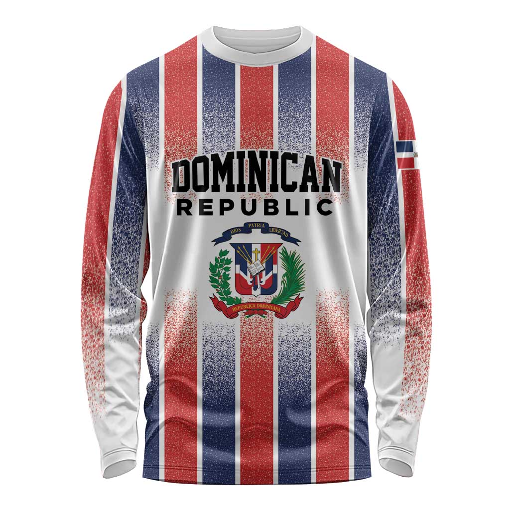 Personalized Dominican Republic Long Sleeve Shirt Stripe Stylized