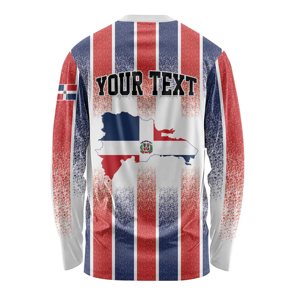 Personalized Dominican Republic Long Sleeve Shirt Stripe Stylized