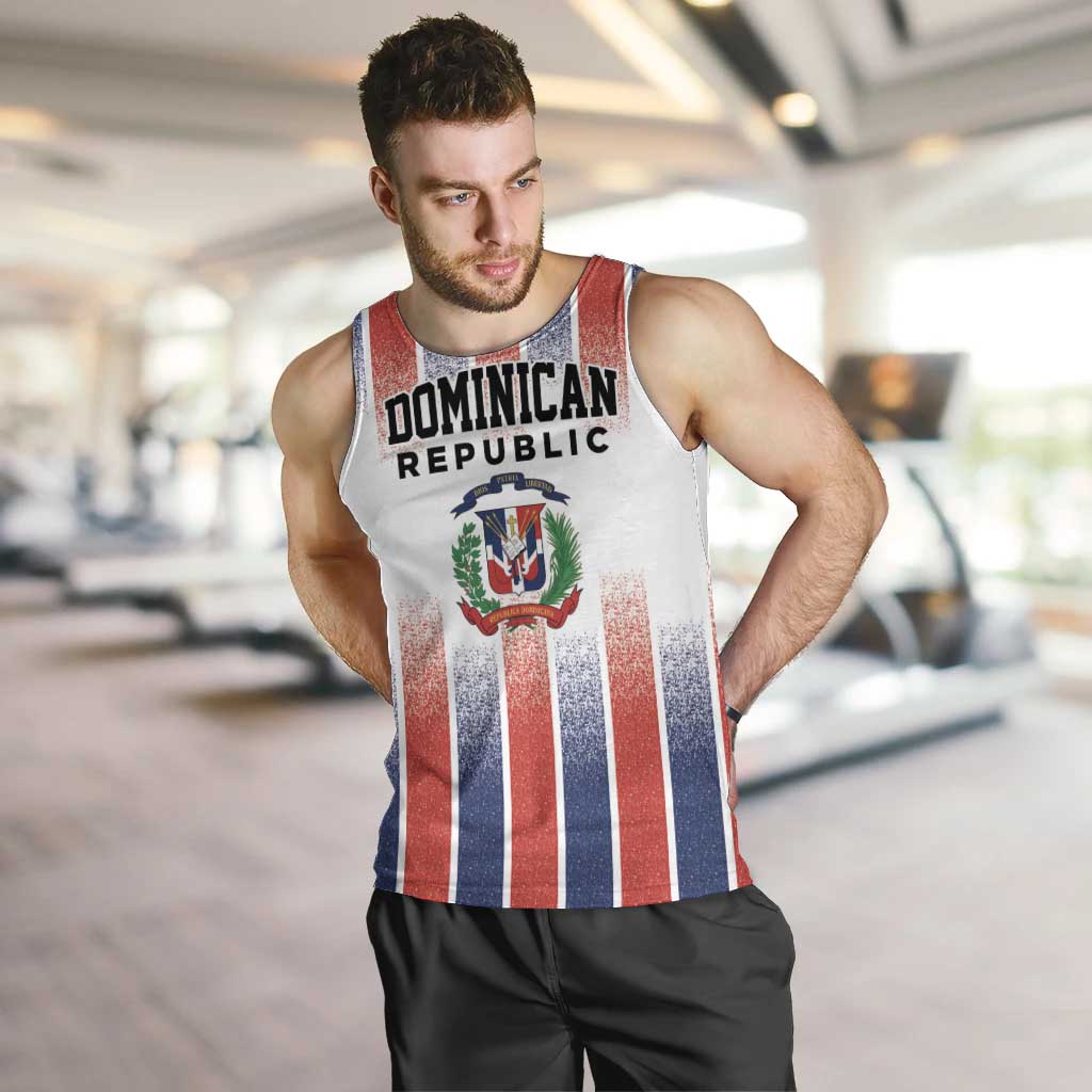 Personalized Dominican Republic Men Tank Top Stripe Stylized