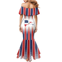 Personalized Dominican Republic Mermaid Dress Stripe Stylized