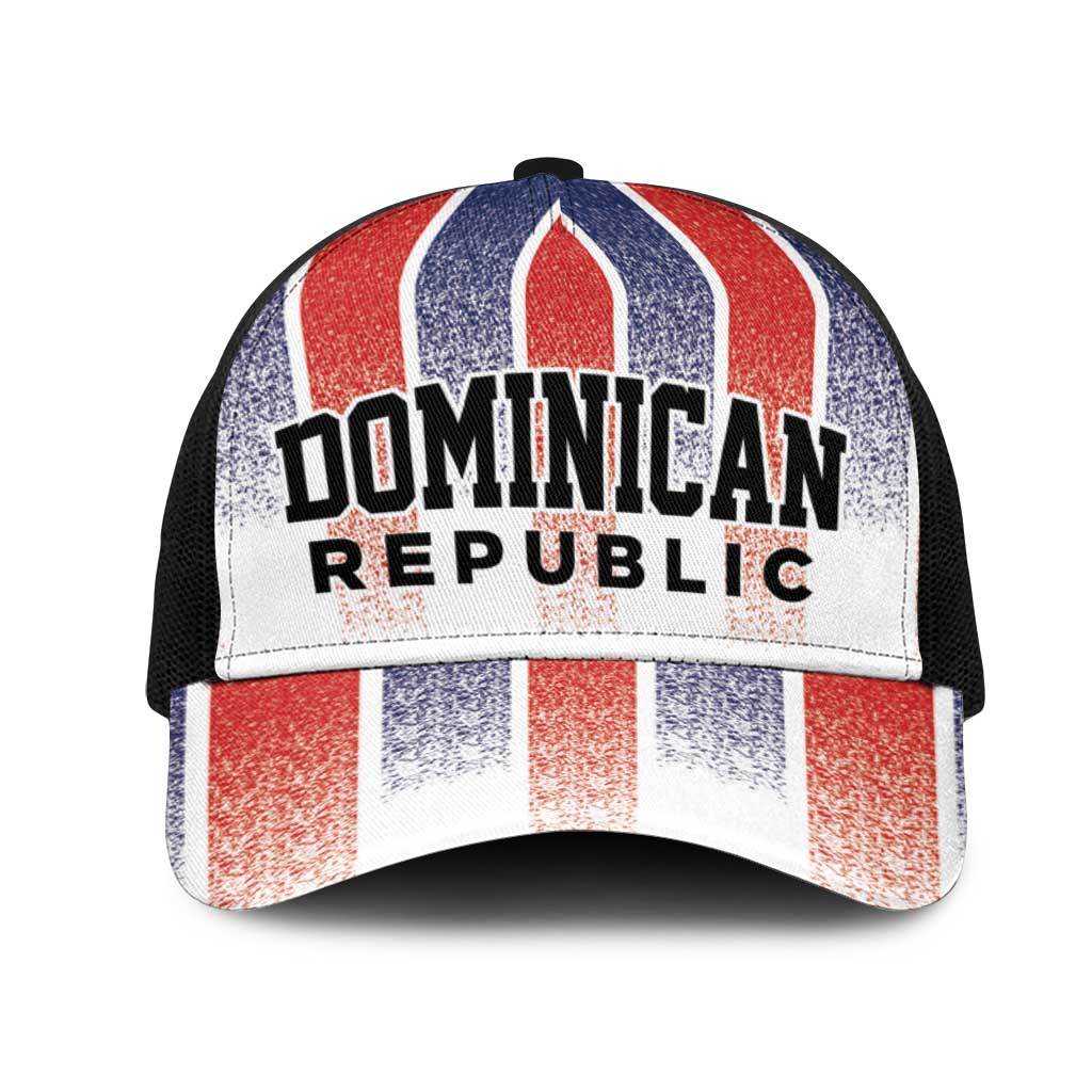Dominican Republic Mesh Trucker Cap Stripe Stylized