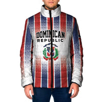 Personalized Dominican Republic Padded Jacket Stripe Stylized