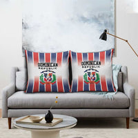 Dominican Republic Pillow Cover Stripe Stylized