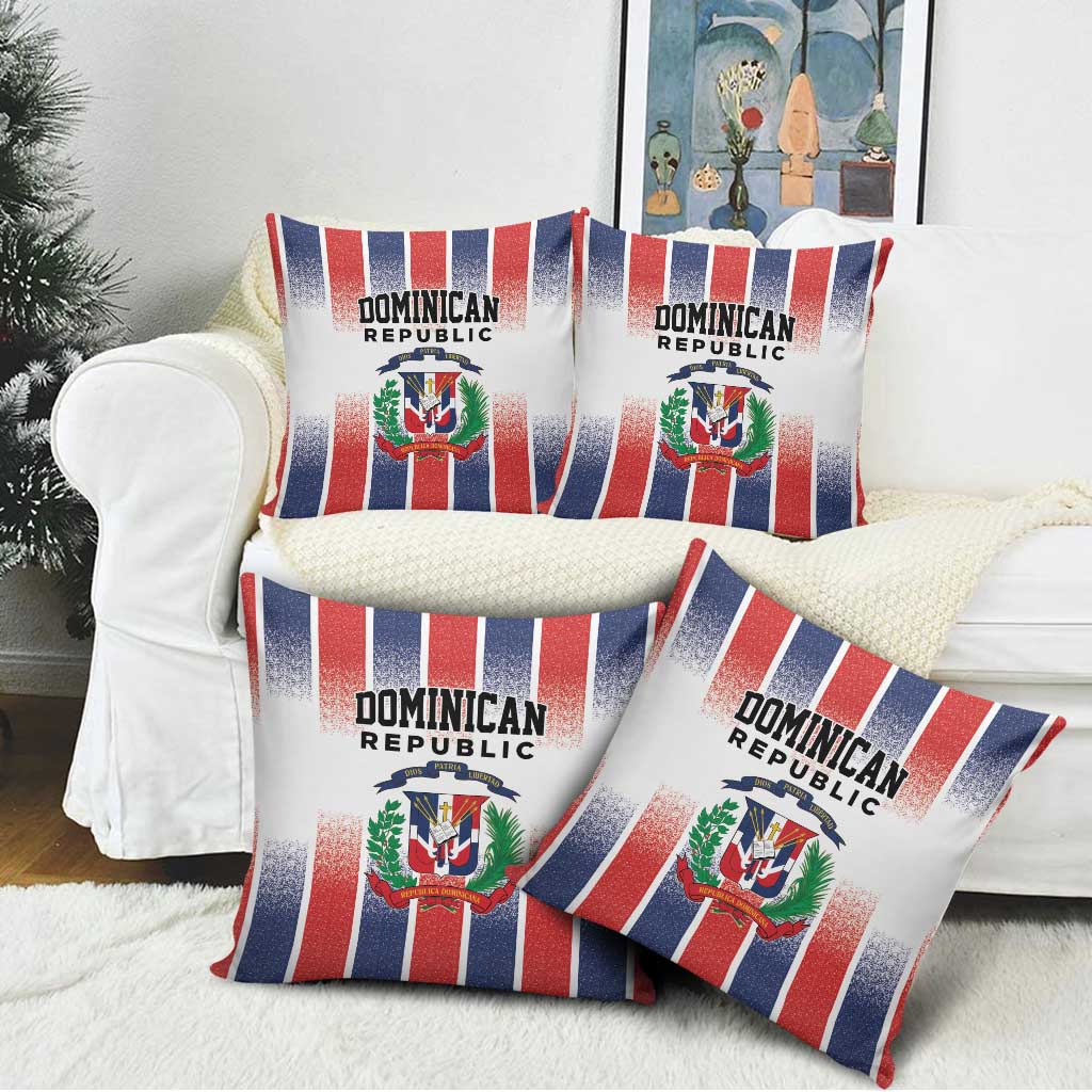 Dominican Republic Pillow Cover Stripe Stylized