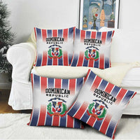 Dominican Republic Pillow Cover Stripe Stylized