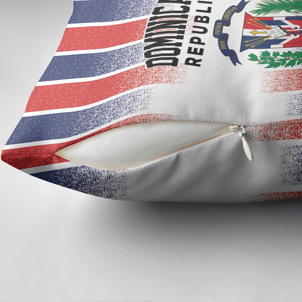 Dominican Republic Pillow Cover Stripe Stylized