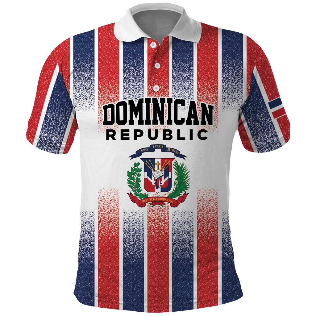 Personalized Dominican Republic Polo Shirt Stripe Stylized
