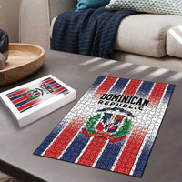 Dominican Republic Puzzle Stripe Stylized