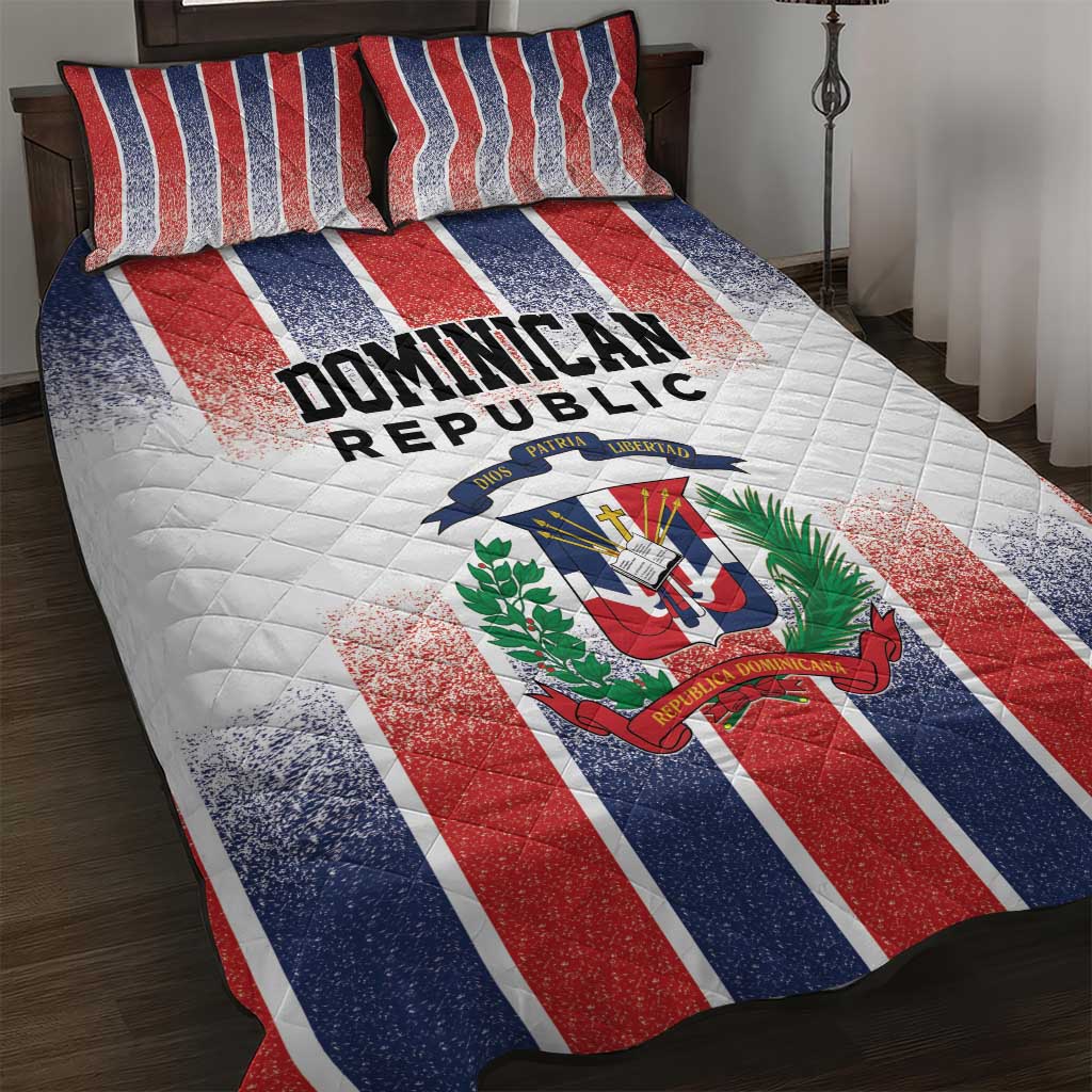 Dominican Republic Quilt Bed Set Stripe Stylized