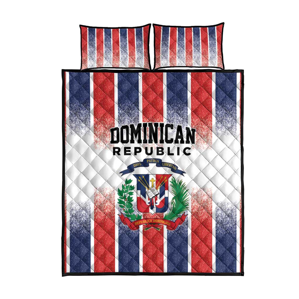 Dominican Republic Quilt Bed Set Stripe Stylized