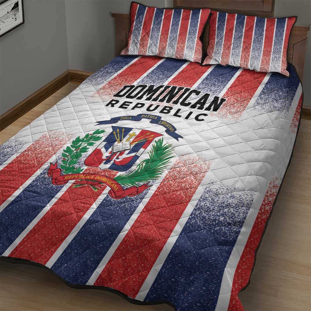 Dominican Republic Quilt Bed Set Stripe Stylized