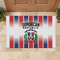 Dominican Republic Rubber Doormat Stripe Stylized