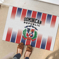 Dominican Republic Rubber Doormat Stripe Stylized