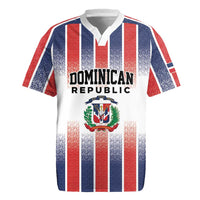 Personalized Dominican Republic Rugby Jersey Stripe Stylized