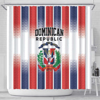 Dominican Republic Shower Curtain Stripe Stylized