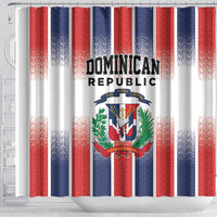 Dominican Republic Shower Curtain Stripe Stylized