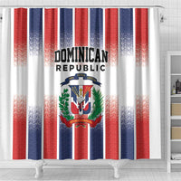 Dominican Republic Shower Curtain Stripe Stylized