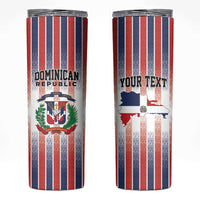 Personalized Dominican Republic Skinny Tumbler Stripe Stylized