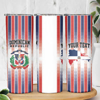 Personalized Dominican Republic Skinny Tumbler Stripe Stylized