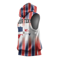 Personalized Dominican Republic Sleeveless Hoodie Stripe Stylized