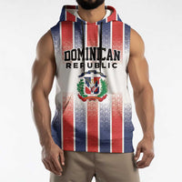 Personalized Dominican Republic Sleeveless Hoodie Stripe Stylized