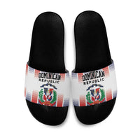 Dominican Republic Slide Sandals Stripe Stylized