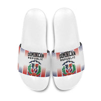 Dominican Republic Slide Sandals Stripe Stylized