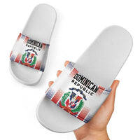 Dominican Republic Slide Sandals Stripe Stylized