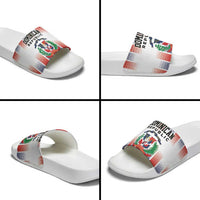Dominican Republic Slide Sandals Stripe Stylized