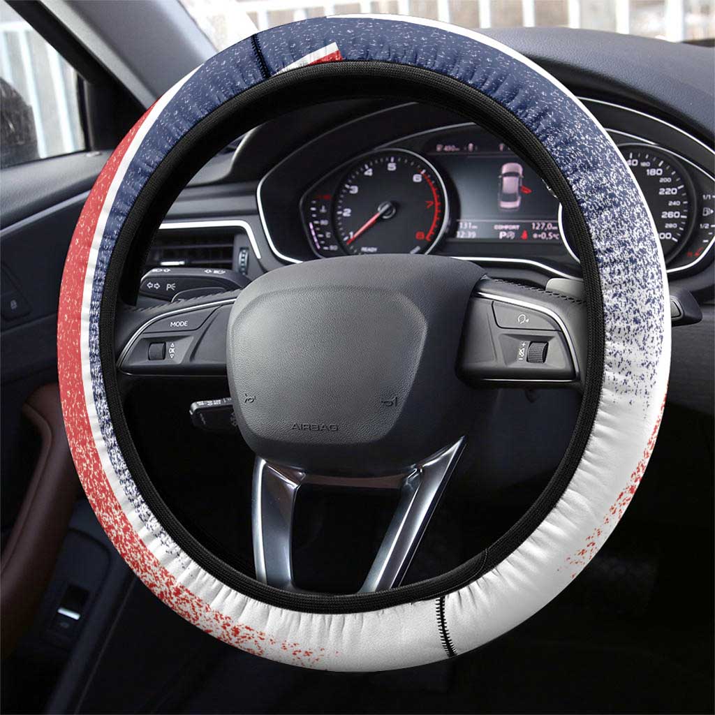 Dominican Republic Steering Wheel Cover Stripe Stylized
