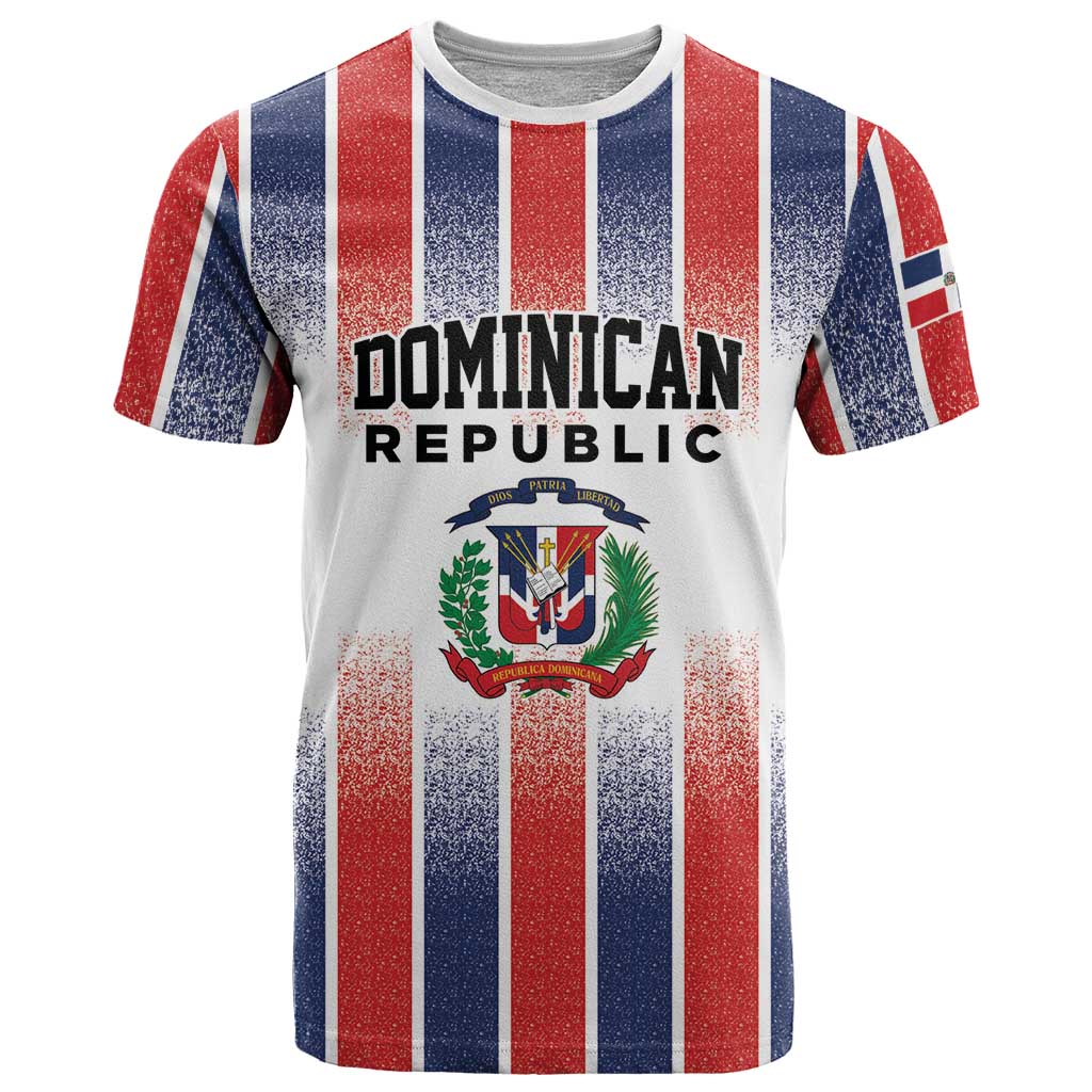 Personalized Dominican Republic T Shirt Stripe Stylized